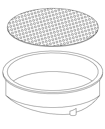 Фильтр сетчатый FLEXBIMEC для круглой подъемной ванны