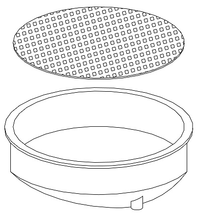 Фильтр сетчатый FLEXBIMEC для круглой подъемной ванны
