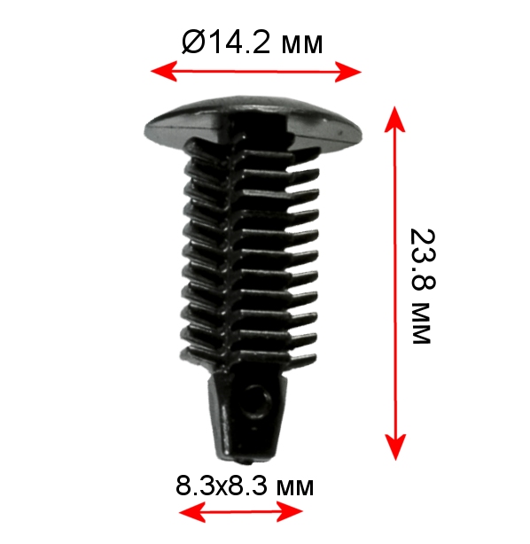 Крепление универсальное CP10602 8.3x8.3x23.8 мм чёрное (25 шт.)