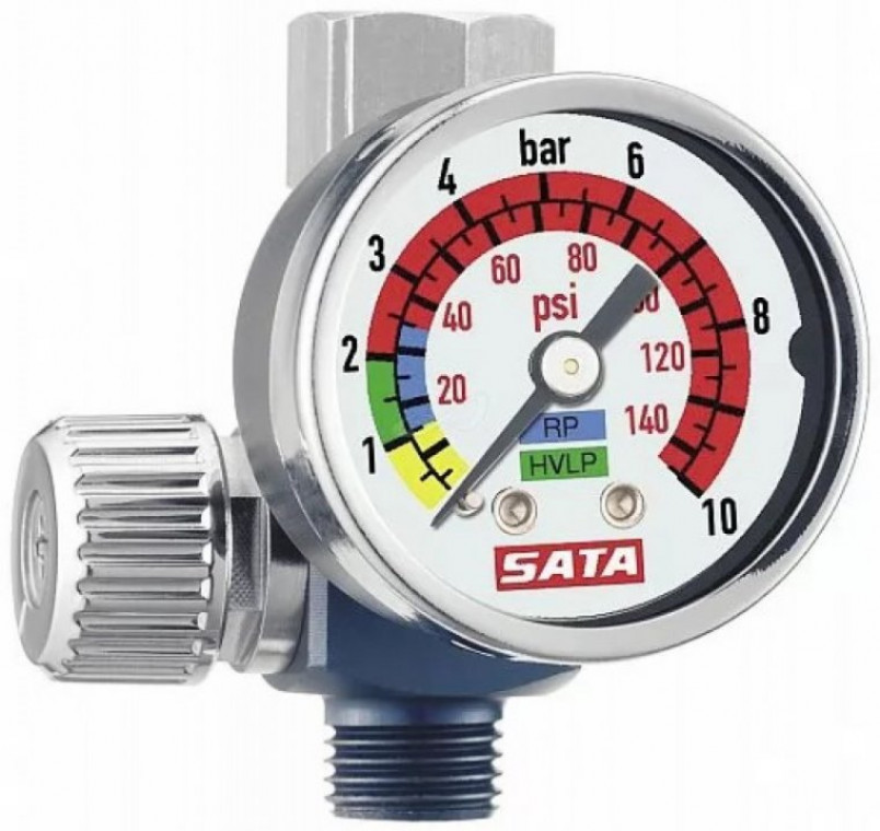 Манометр для краскопульта Sata с регулятором давления