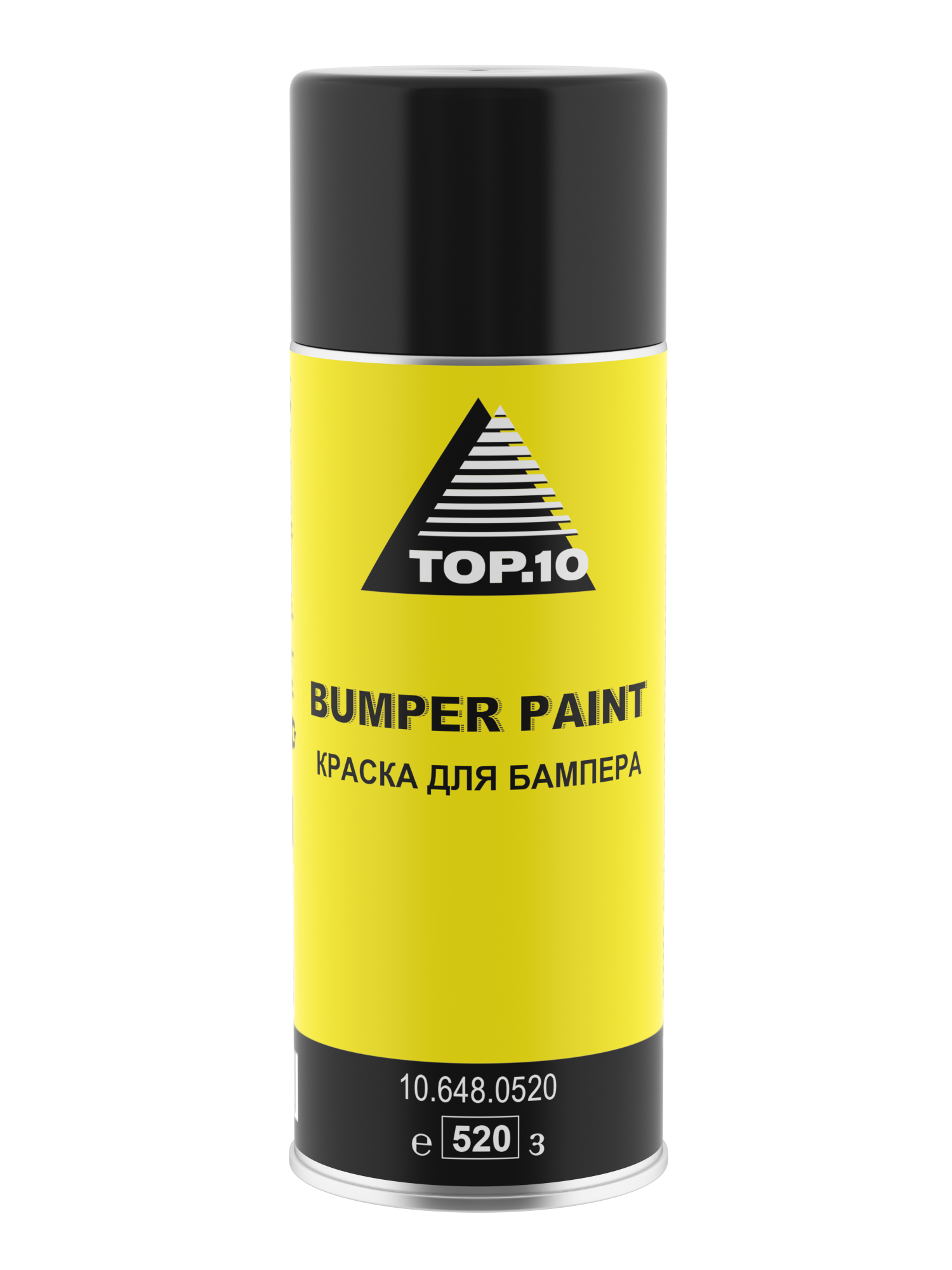 Краска для бампера гладкая чёрная TOP.10 BUMPER PAINT (520 мл)